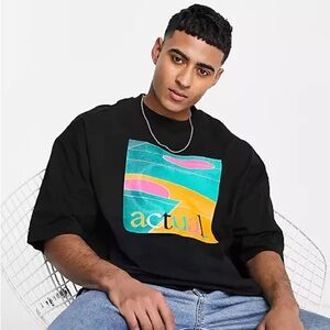 💥3/$30💥NEW - ASOS Actual oversized T-shirt with 'Actual' graphic in black - 4XL